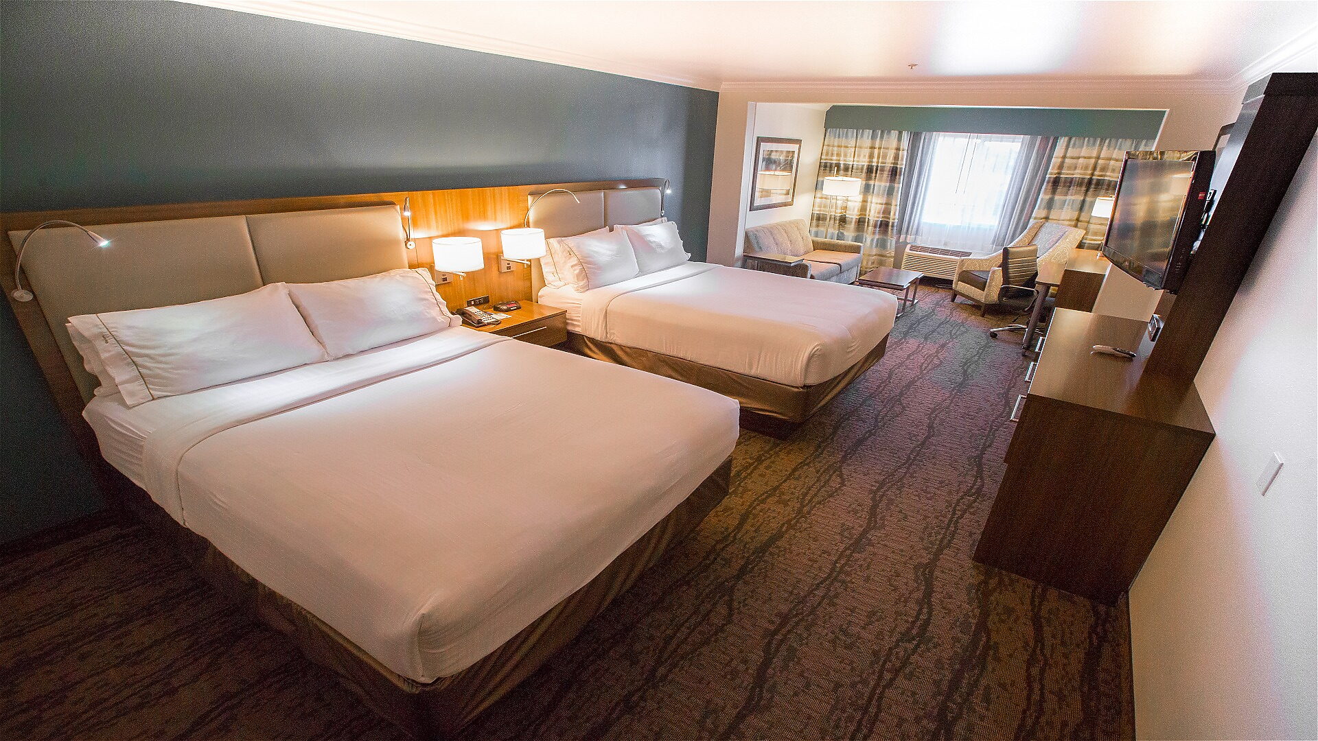 Two Queen Room with expanded seating area (sofa bed)