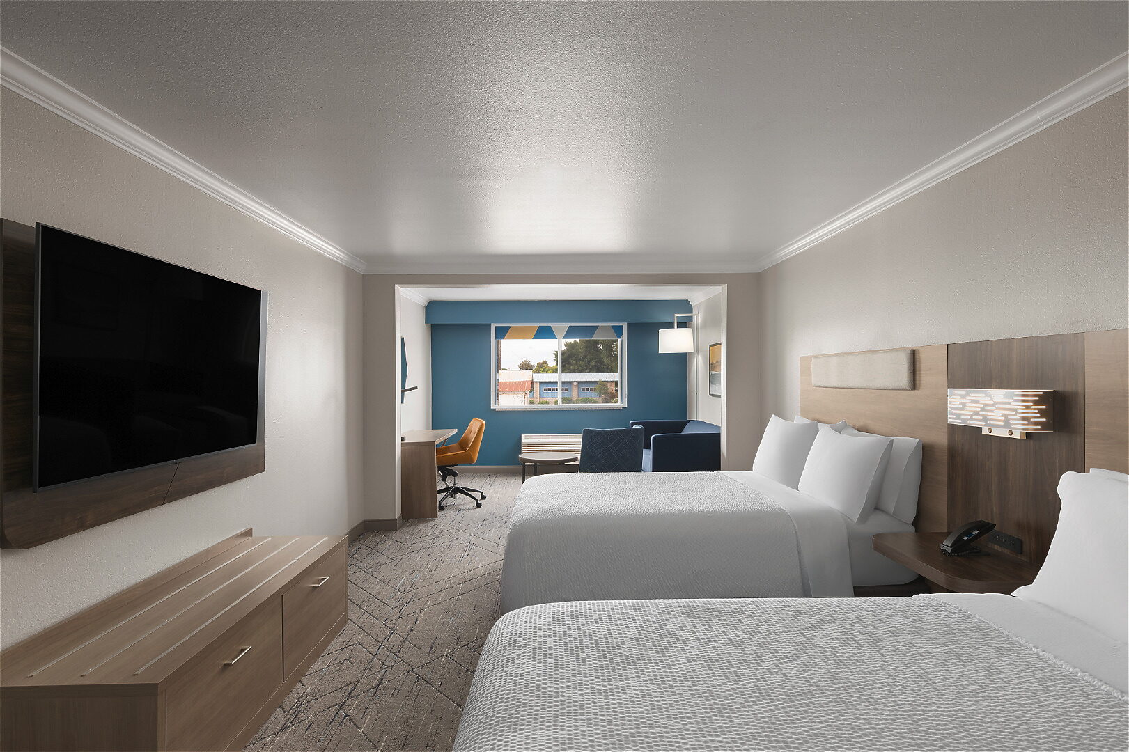 Two Queen Room With Seating Area and Sofa Bed